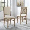 CF501317-RB Joanna Cream Upholstered Dining Chair, Set of 2