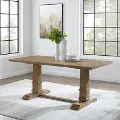 KF13061RB Joanna Rustic Brown Rectangle Dining Table