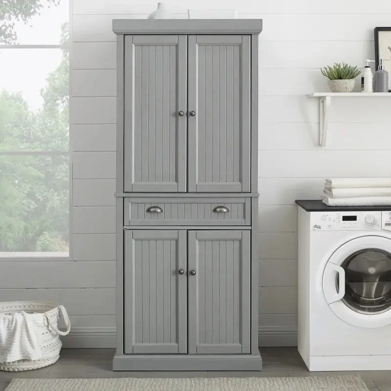 CF3103-GY Seaside Gray Tall Storage Pantry-1