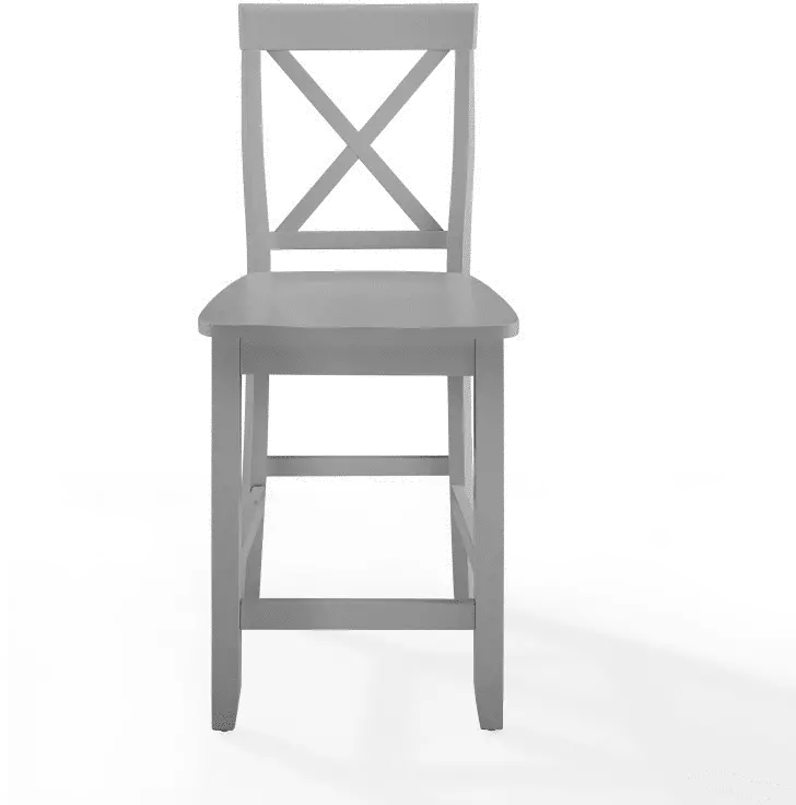 CF500424-GY X-Back Gray Counter Bar Stool, Set of 2-2