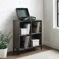 CF1315-BR Jacobsen Brown Ash Record Storage Bookcase