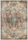 8902-5X8/BL/RED/CREM Alexandria 5 x 8 King Fisher Pale Blue Area Rug