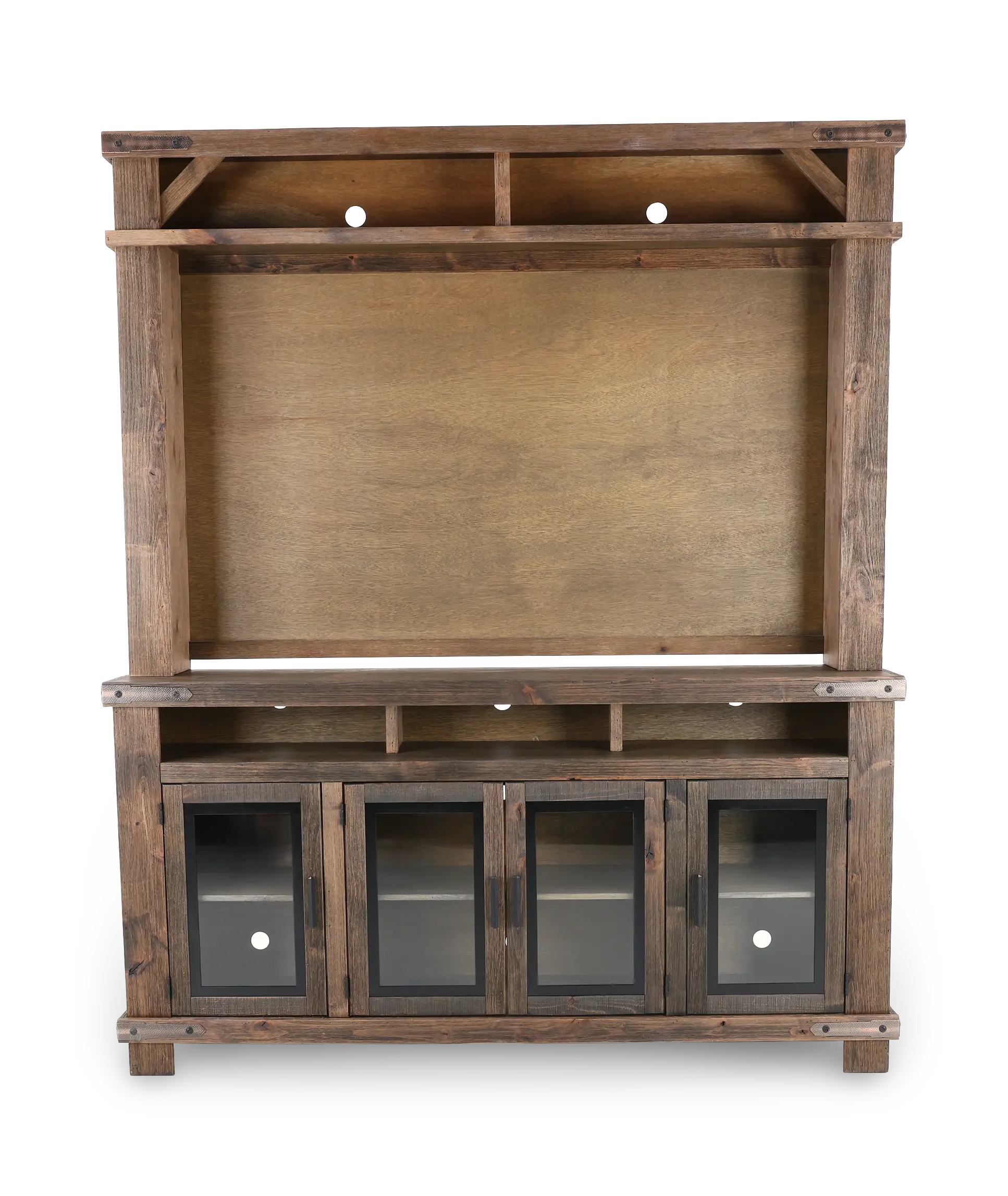 Sawyer Medium Brown Farmhouse 78 Inch Entertainment Center-1