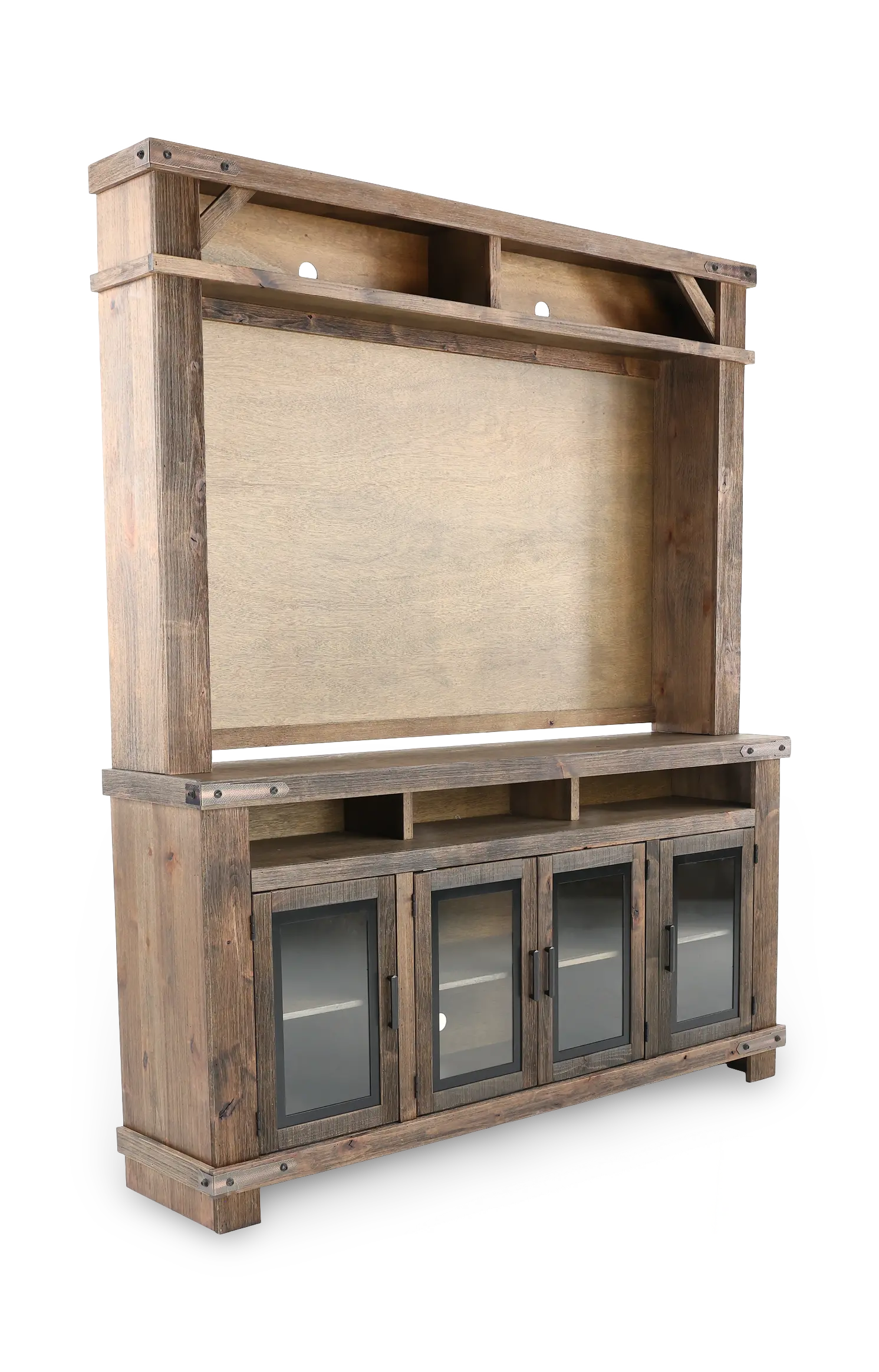 Sawyer Medium Brown Farmhouse 78 Inch Entertainment Center-4