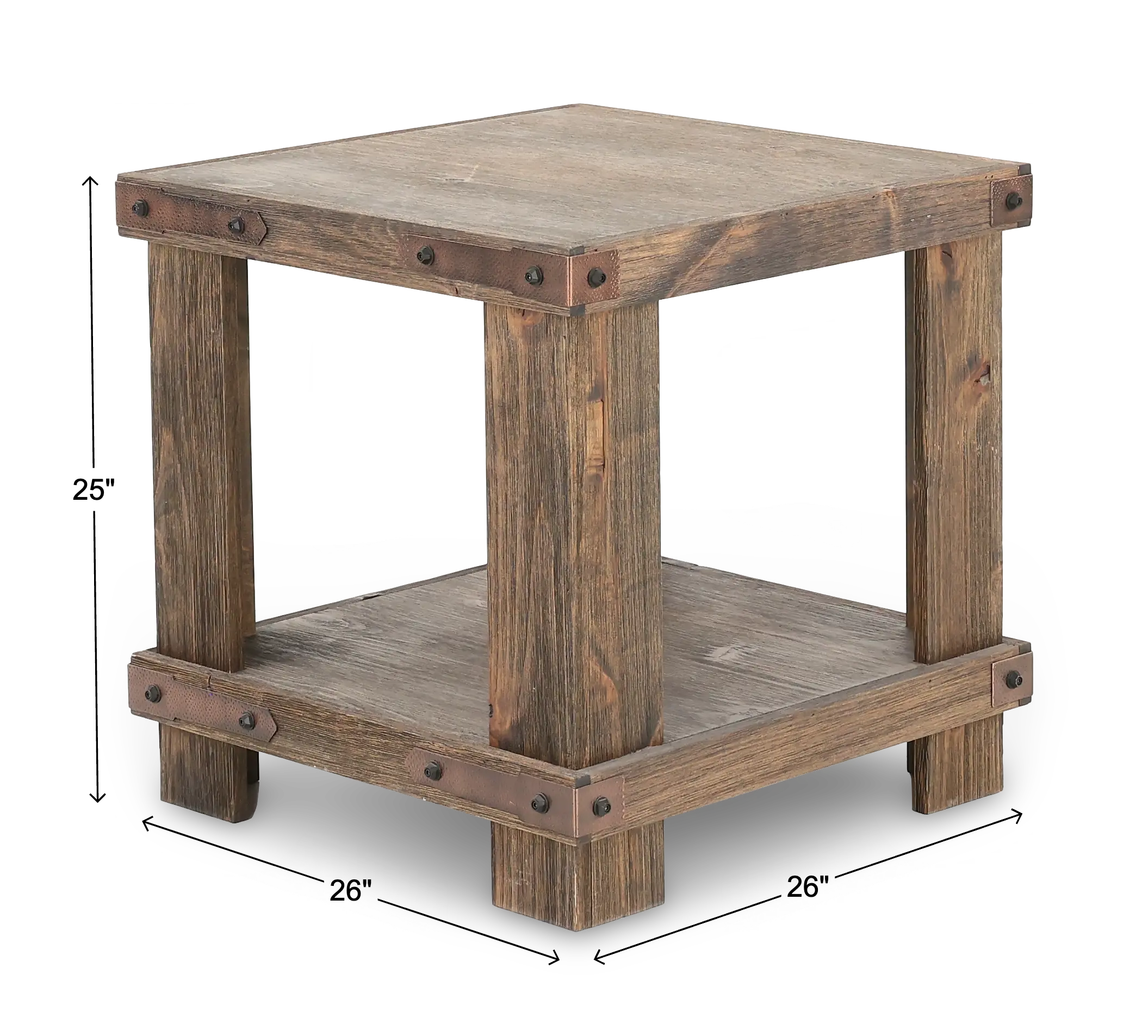 Sawyer Rustic Brown End Table-3