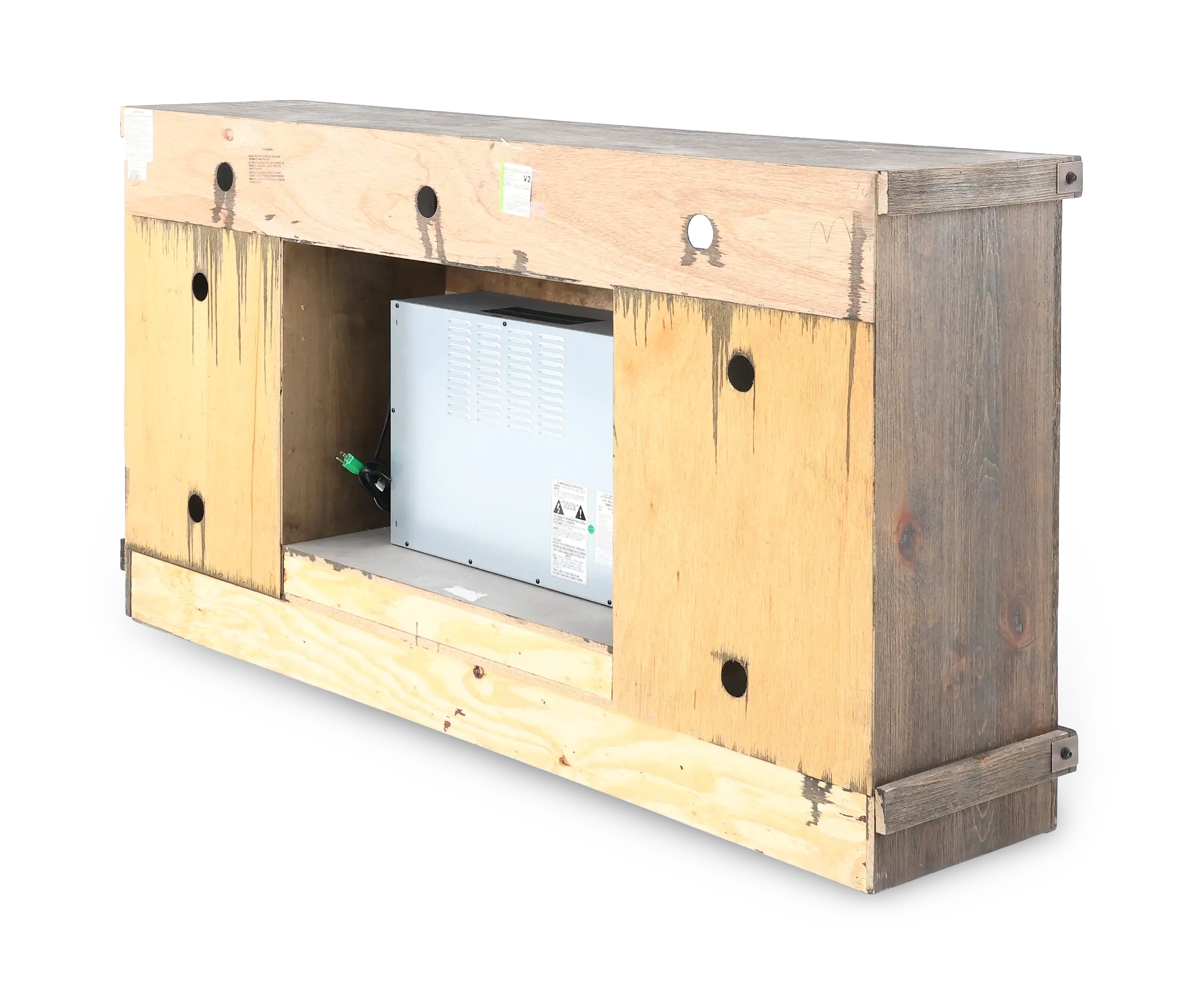 Sawyer Rustic Brown 78 Fireplace TV Stand-10