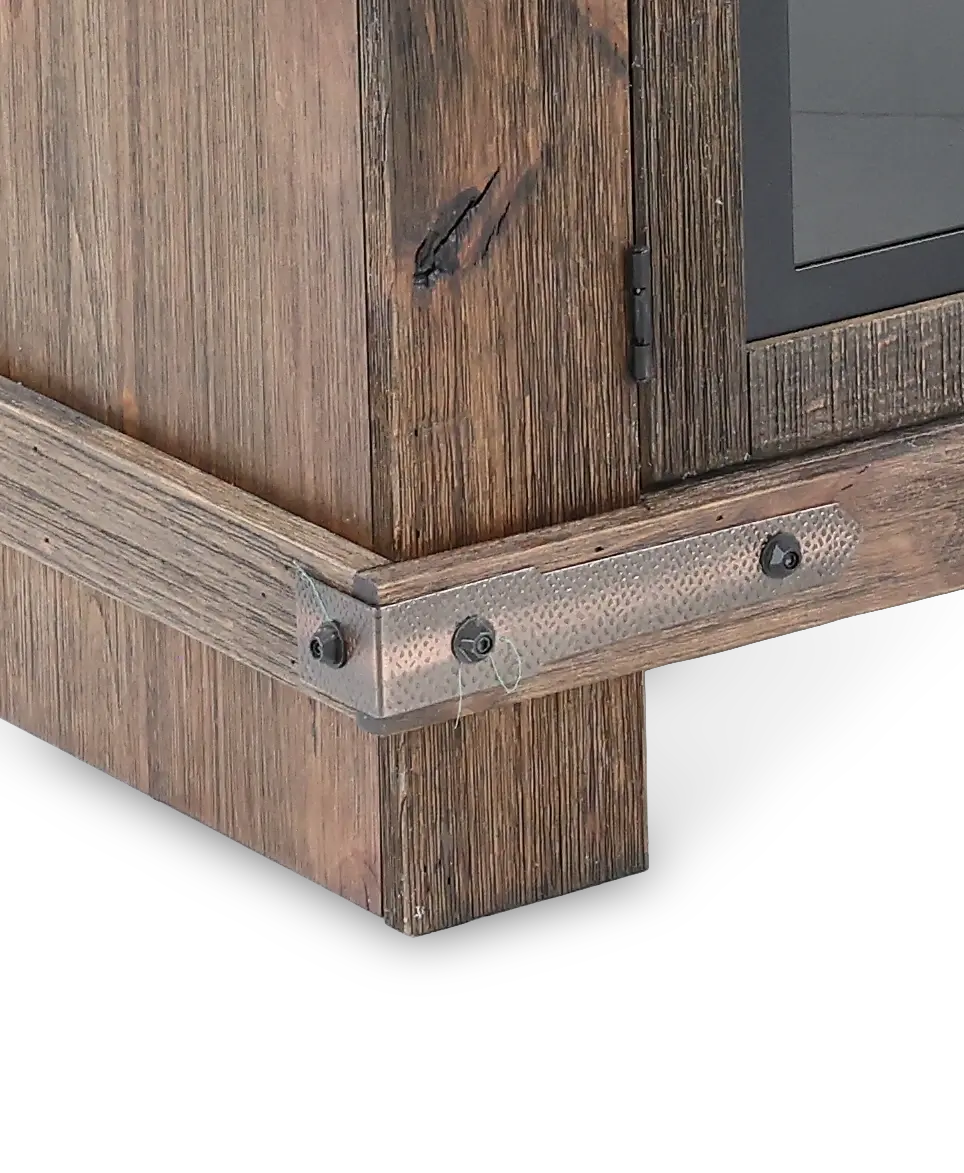 Sawyer Rustic Medium Brown Fireplace Entertainment Center-5