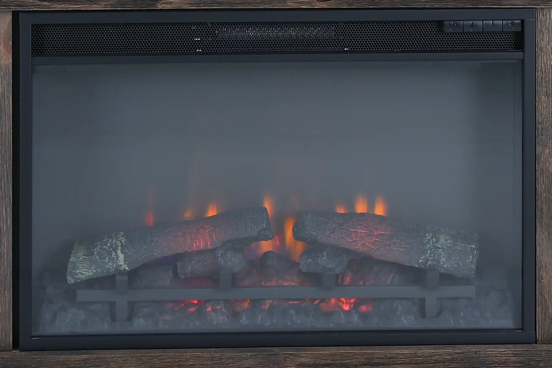 Sawyer Rustic Medium Brown Fireplace Entertainment Center-7