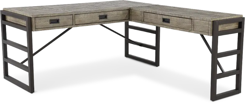 Grayson Gray L-Shaped Desk