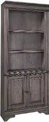 Sinclair Ash Gray Bookcase with Door