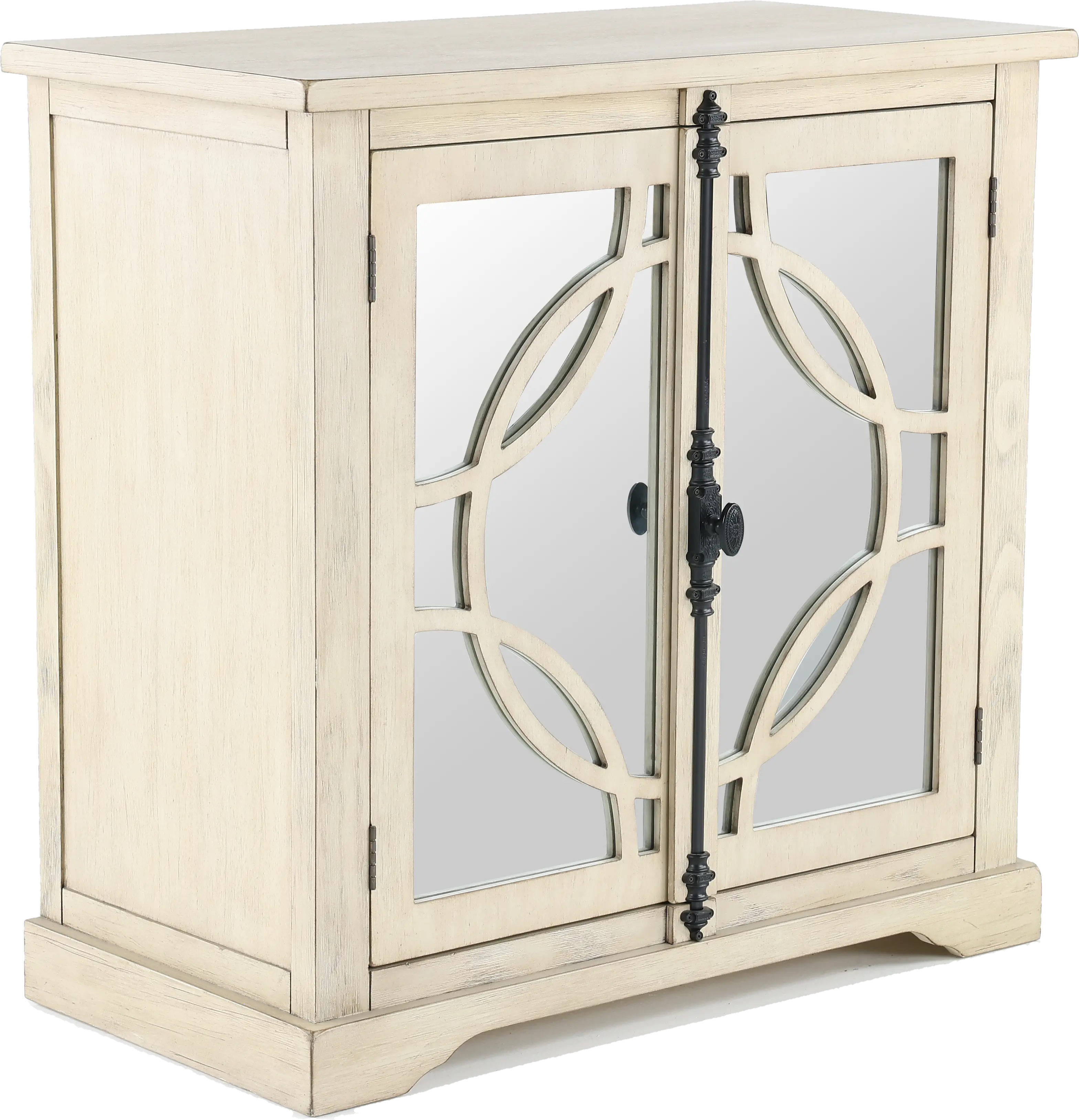 Emma Antique and Distressed Cream Accent Cabinet-3