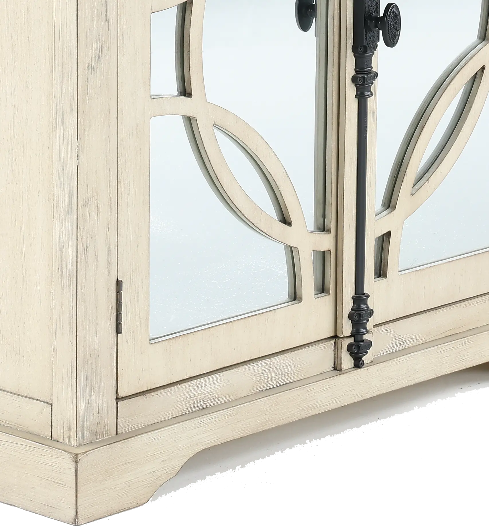 Emma Antique and Distressed Cream Accent Cabinet-2