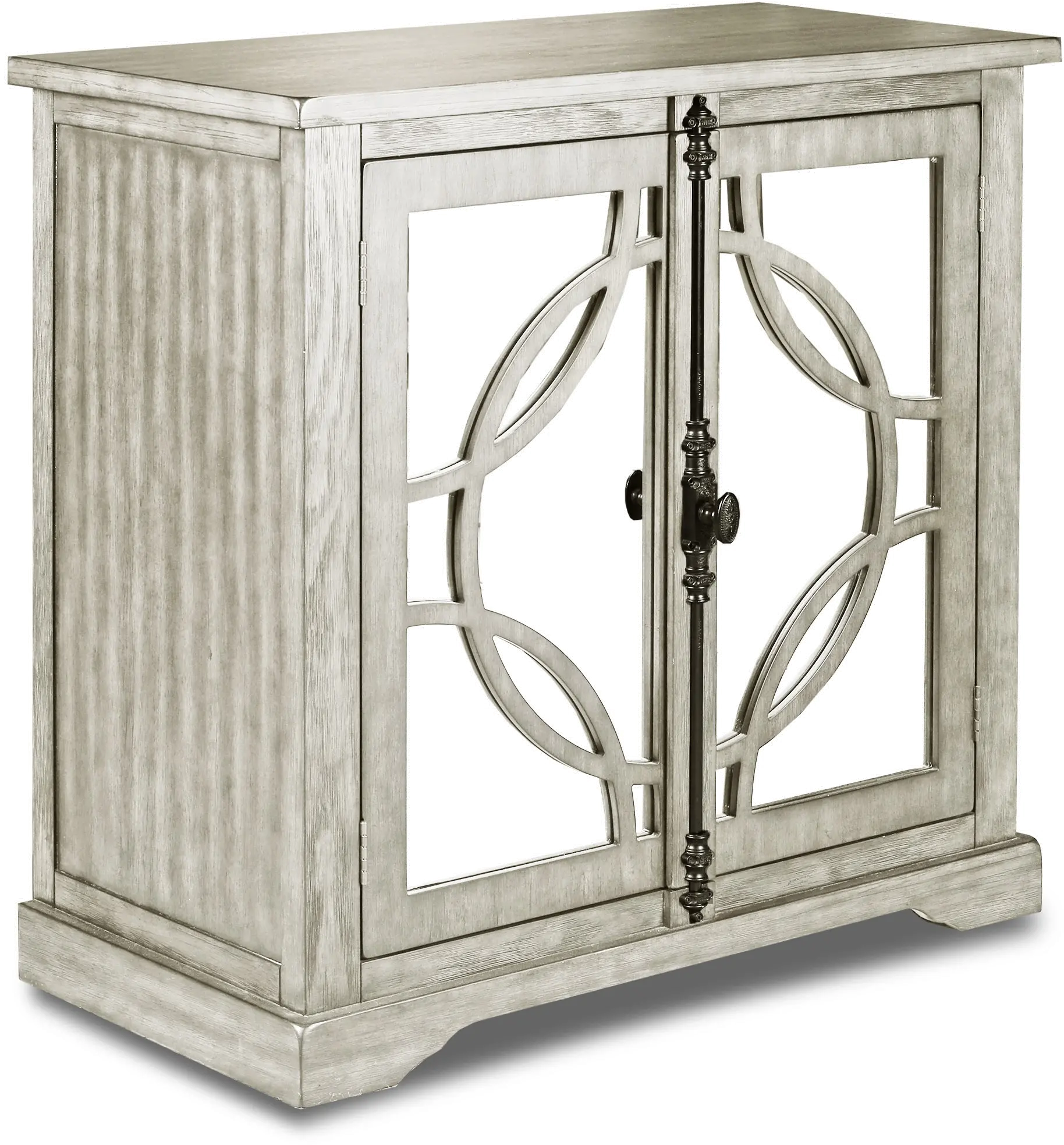 Emma Antique and Distressed Cream Accent Cabinet-6