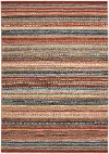 3460RS07101100960 Jules-Gabbeh 8 x 11 Red and Blue Striped Area Rug