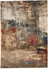 3920RS0510705940-5X8 Landis-Abstract 5 x 8 Medium Distressed Beige, Blue, and Red Area Rug