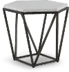 Corvus Brown and White Marble End Table