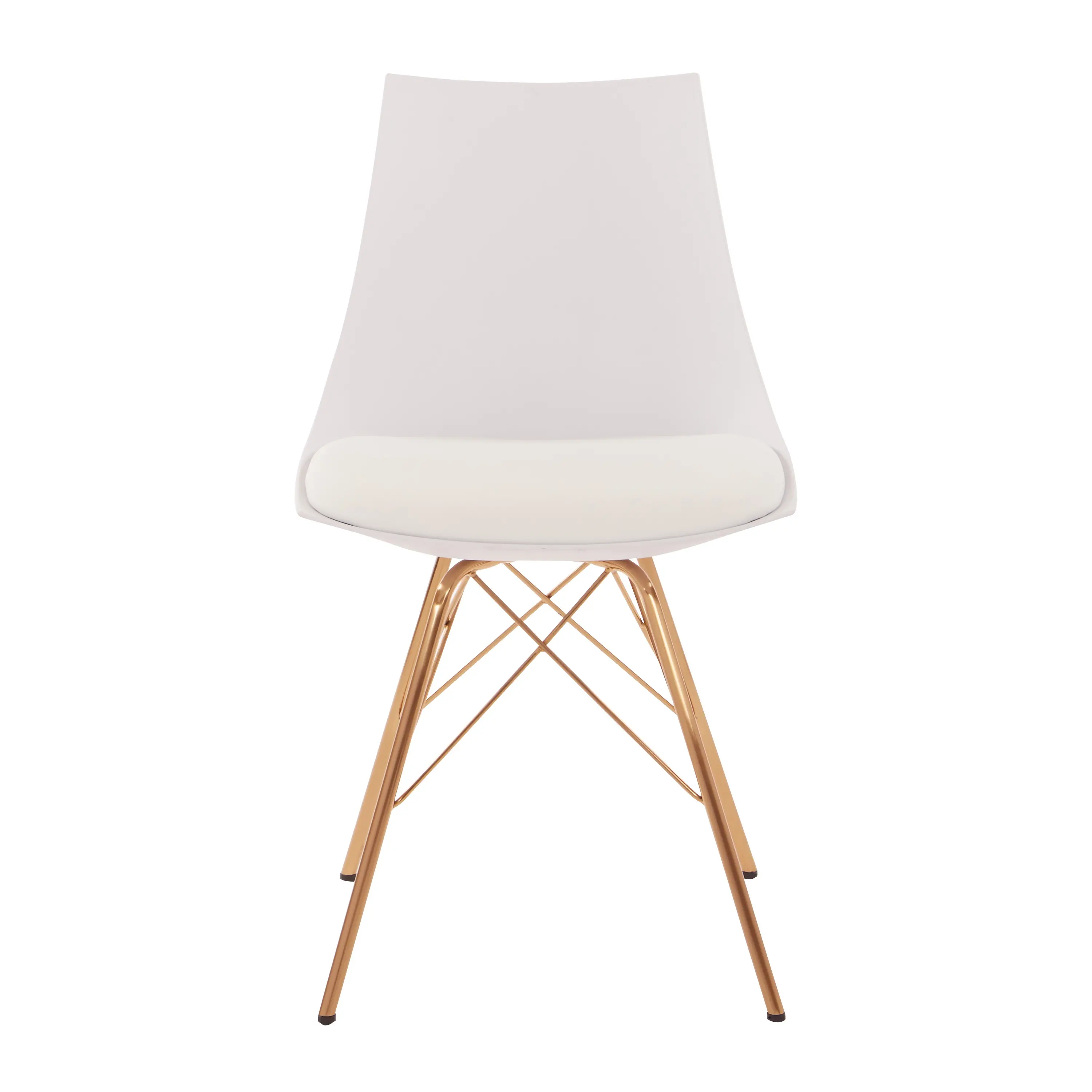 Oakley White Faux Leather Desk Chair-3
