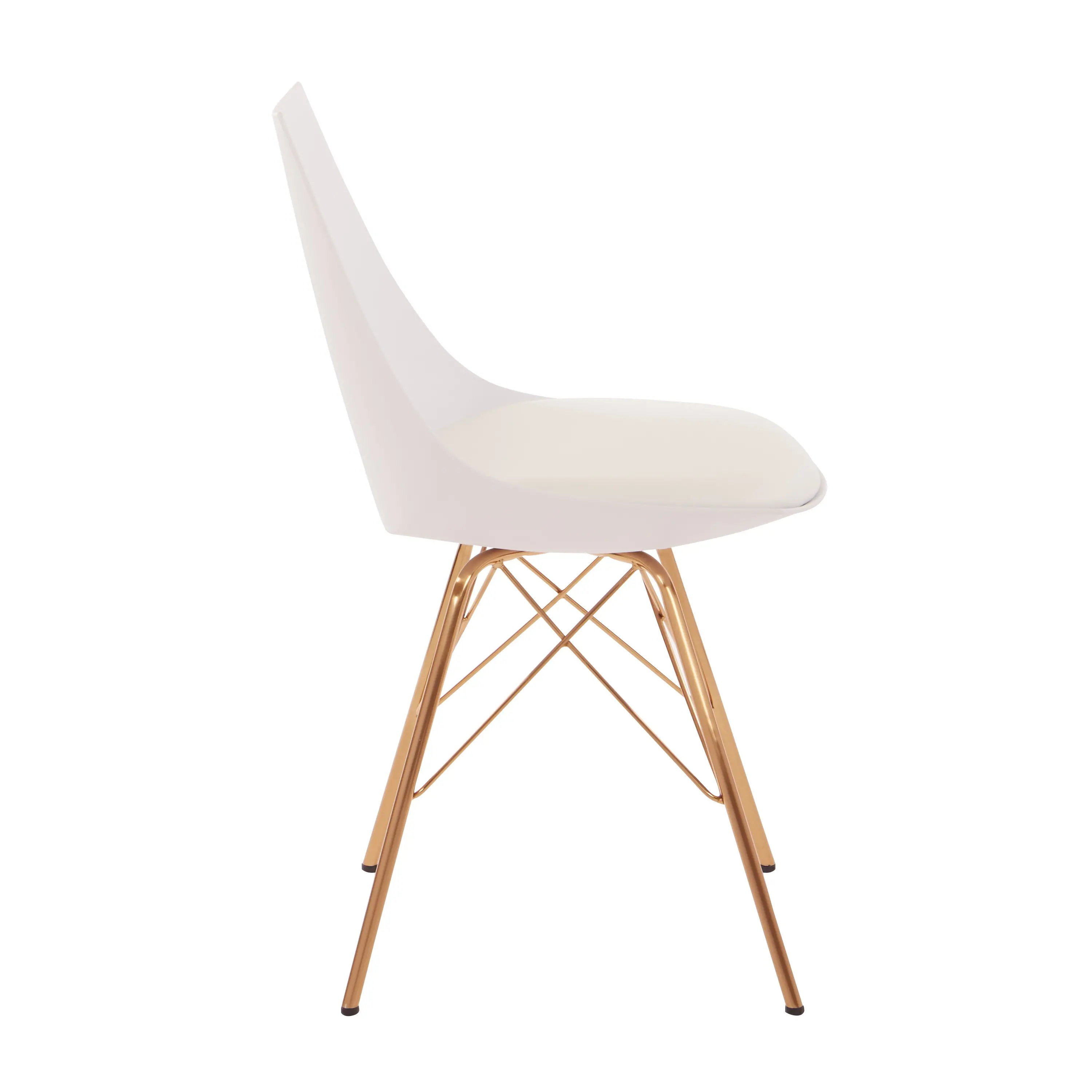 Oakley White Faux Leather Desk Chair-4