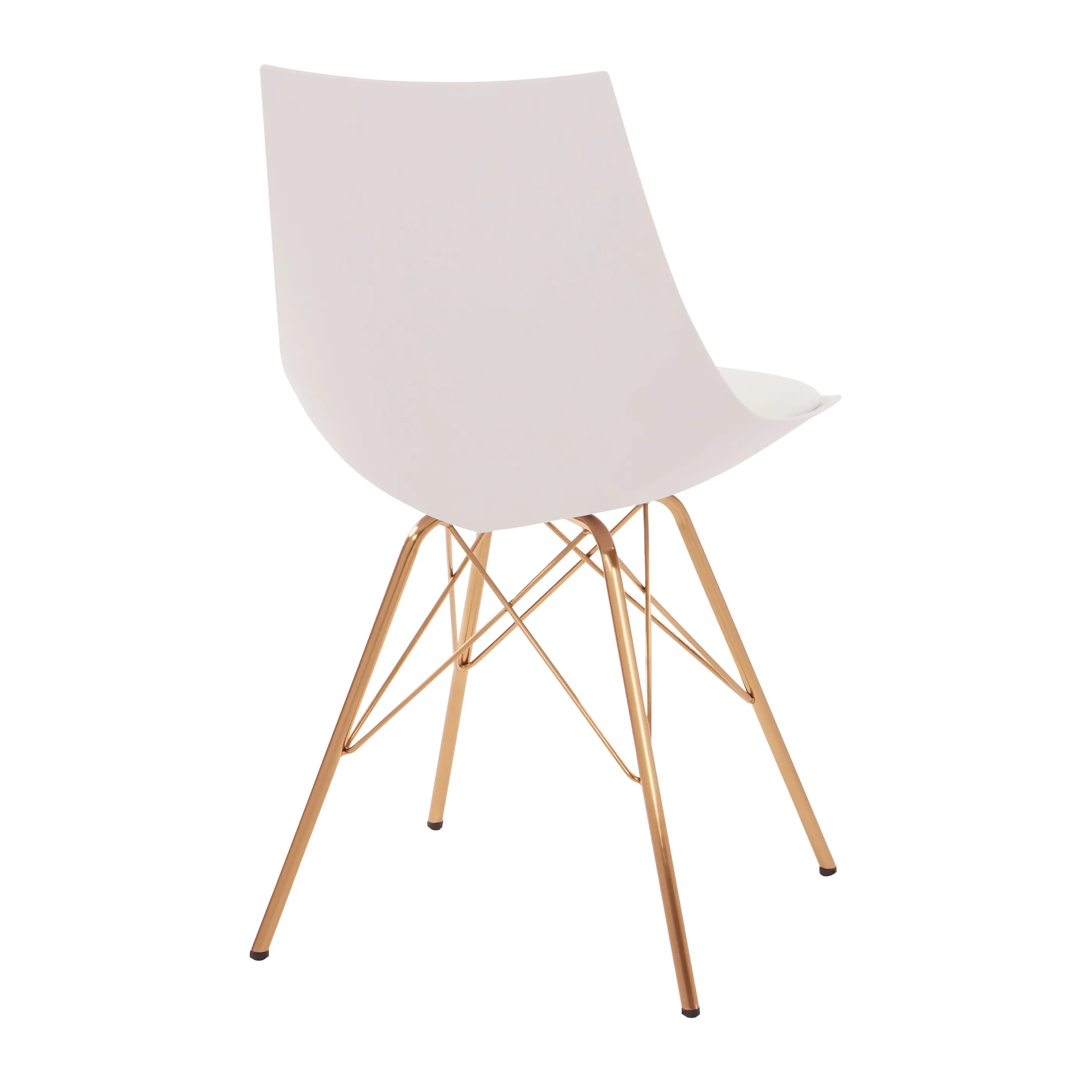 Oakley White Faux Leather Desk Chair-5