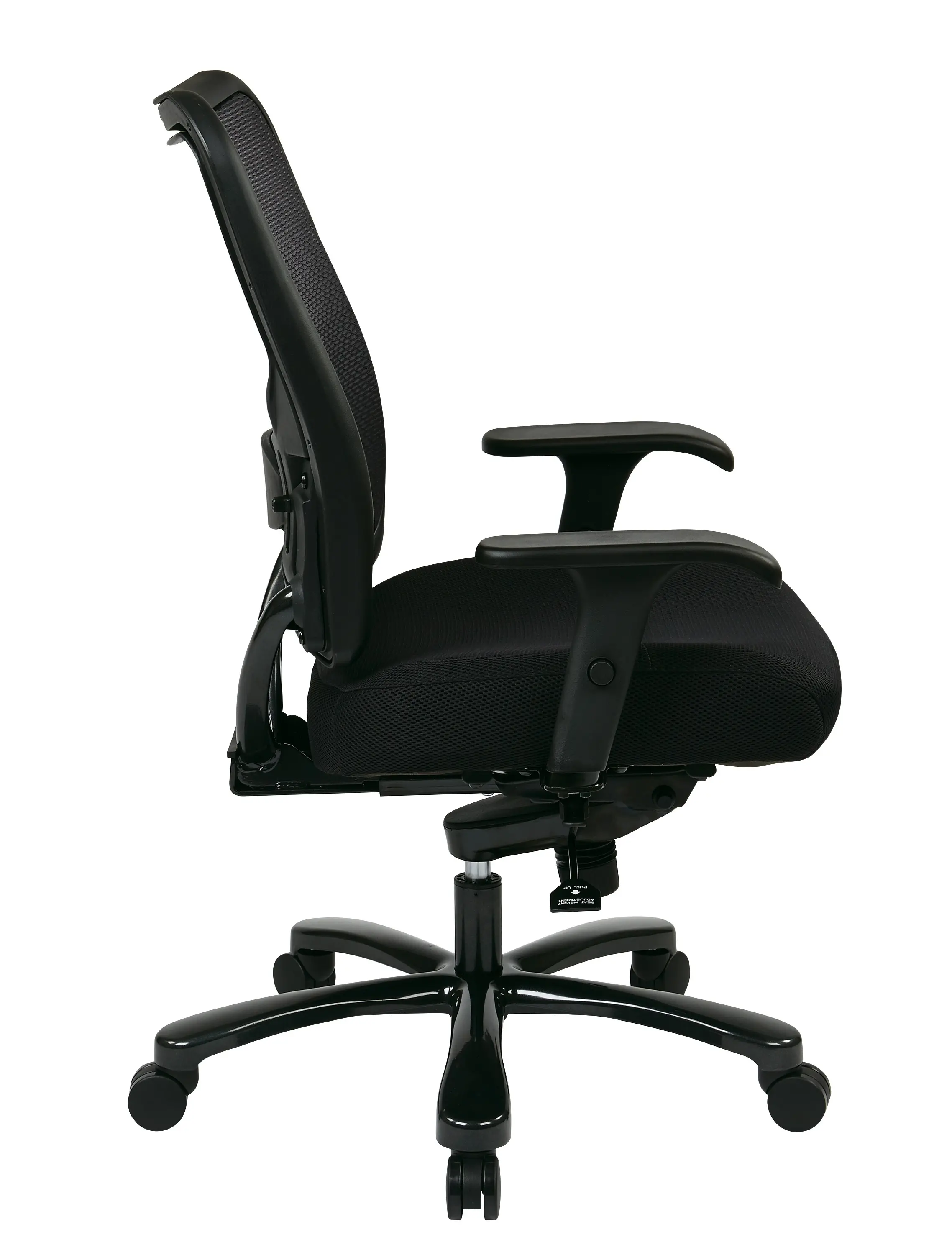 Double Air Grid Black Big and Tall Back Office Chair-3