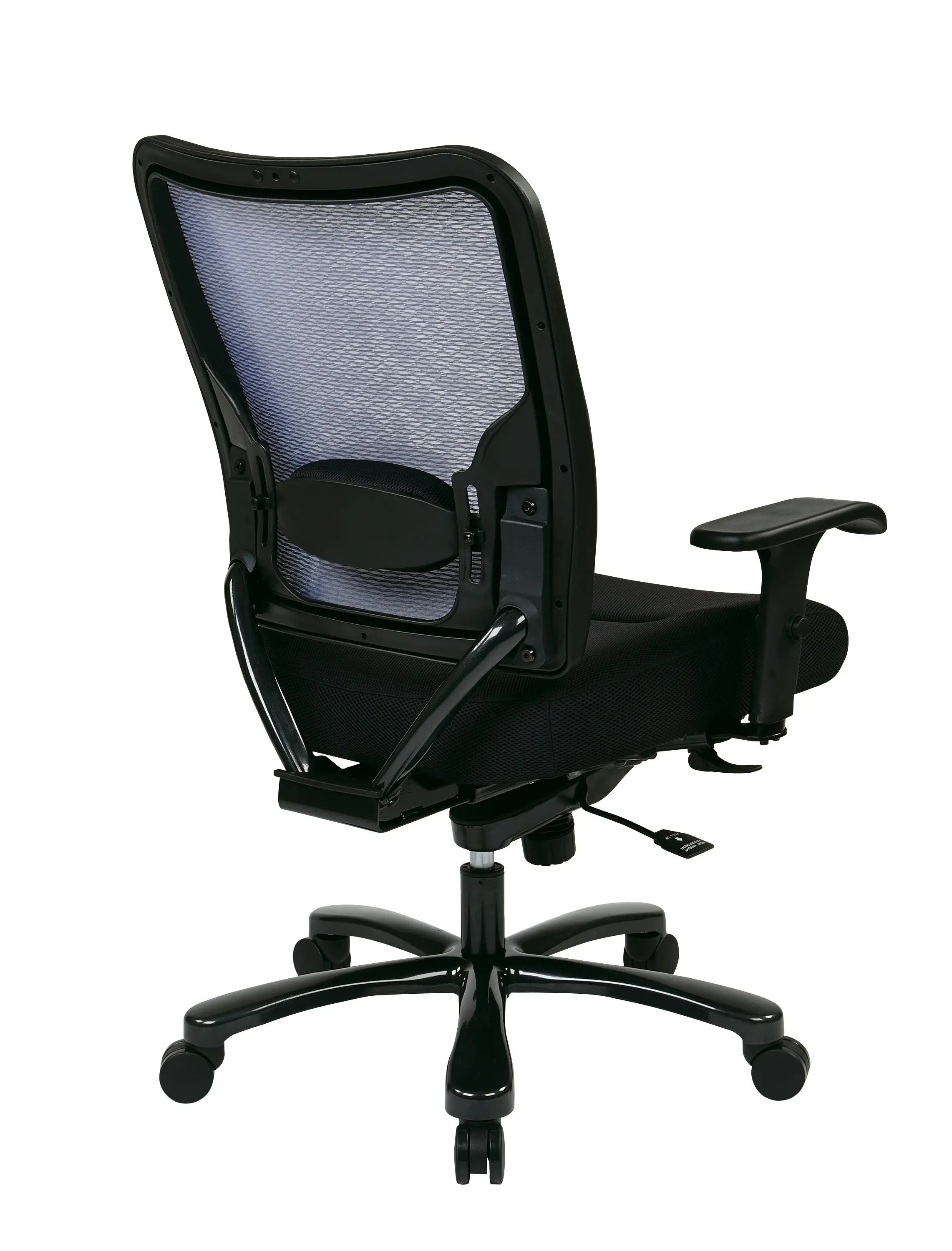 Double Air Grid Black Big and Tall Back Office Chair-4