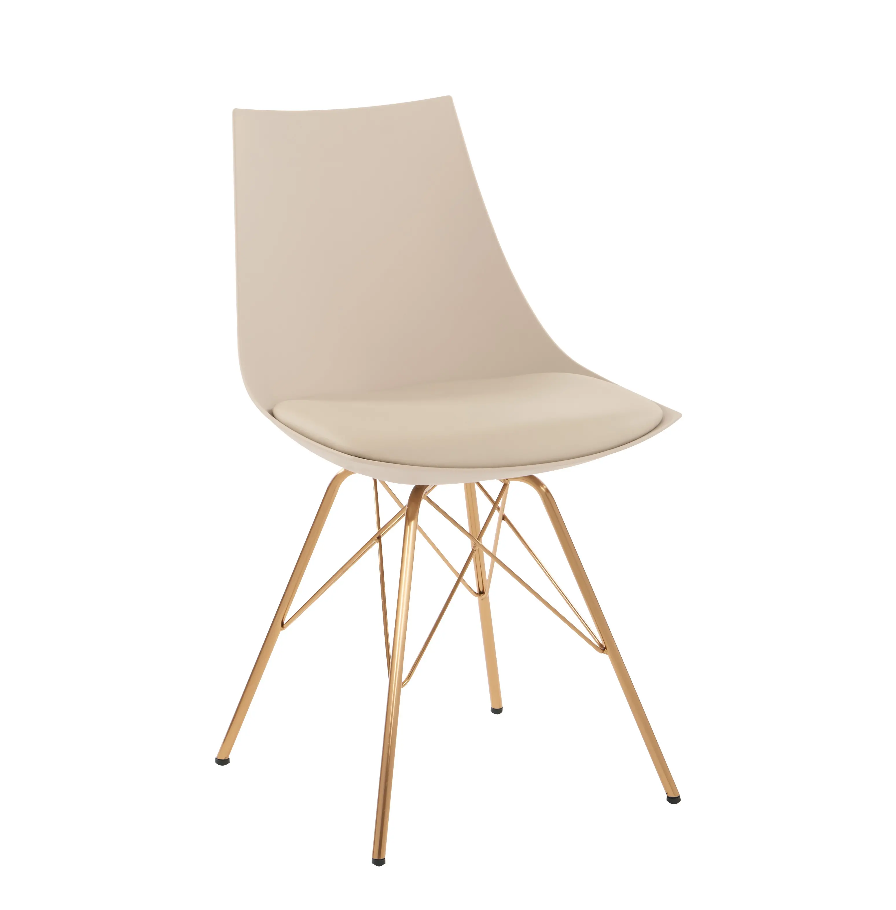 Oakley Cream Faux Leather Desk Chair-1