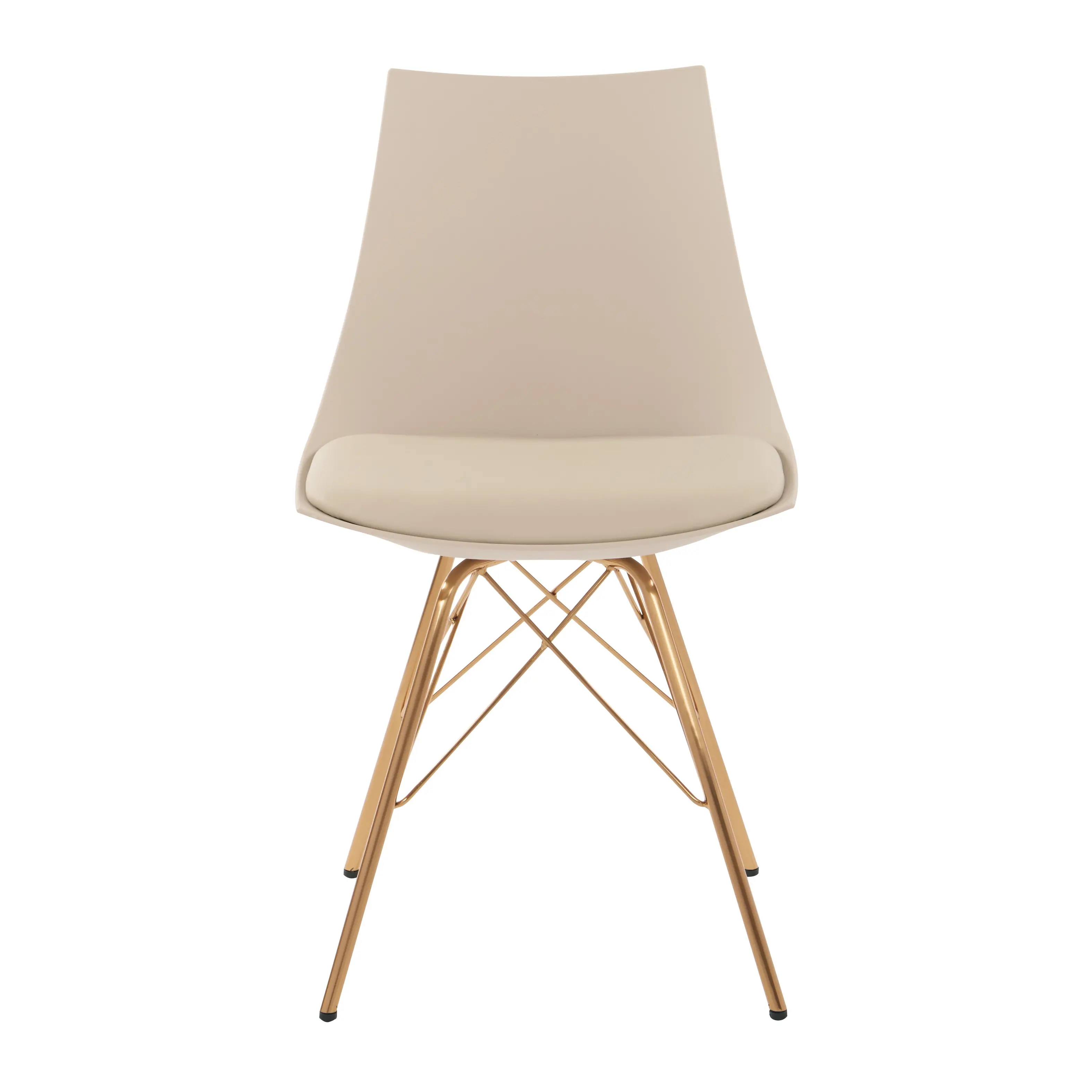Oakley Cream Faux Leather Desk Chair-3