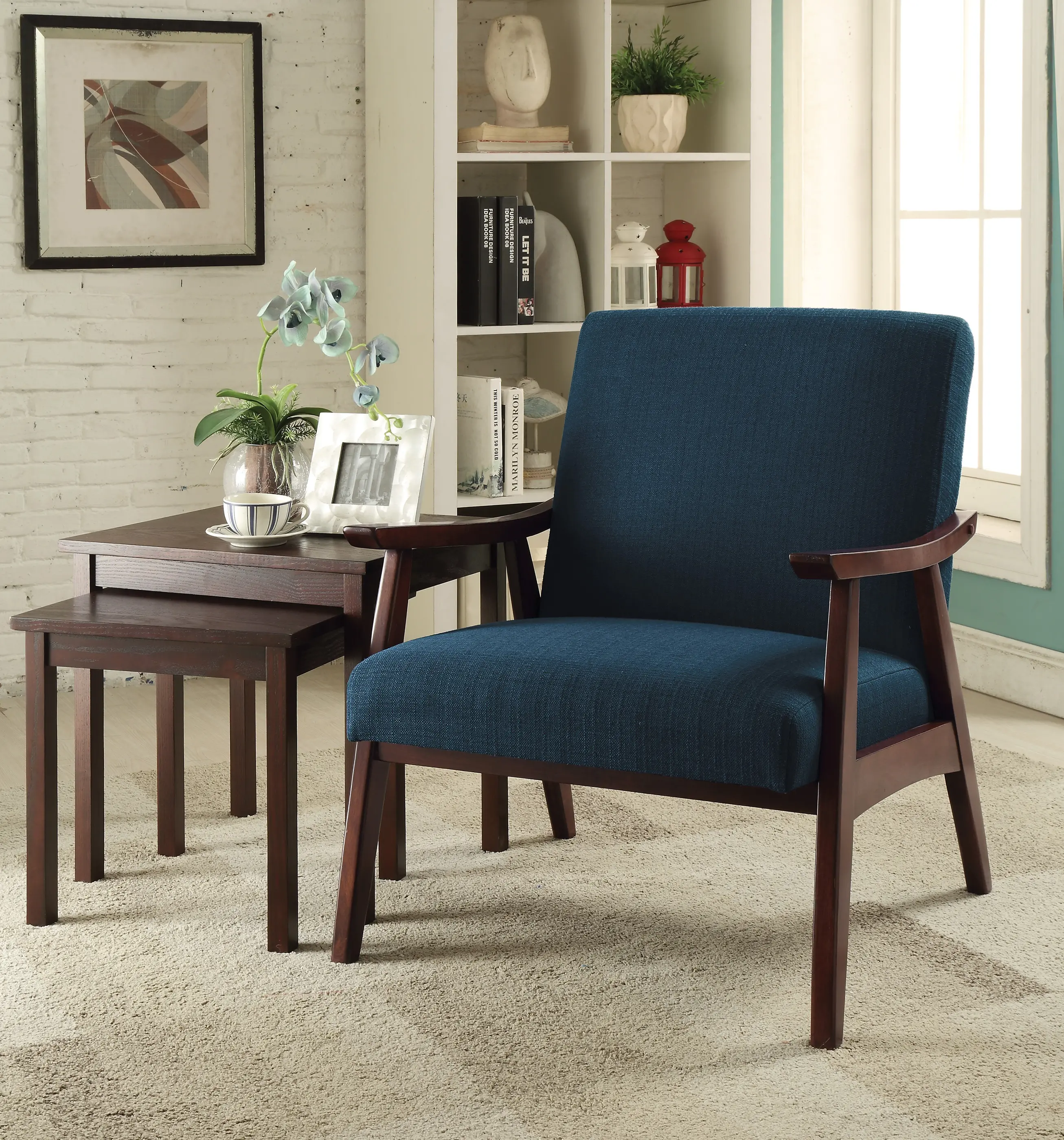 Davis Teal Blue Accent Chair-2