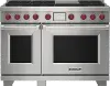 DF48650G/S/P Wolf 7.8 cu ft Dual-Fuel Range with Double Oven - Stainless Steel 48 Inch