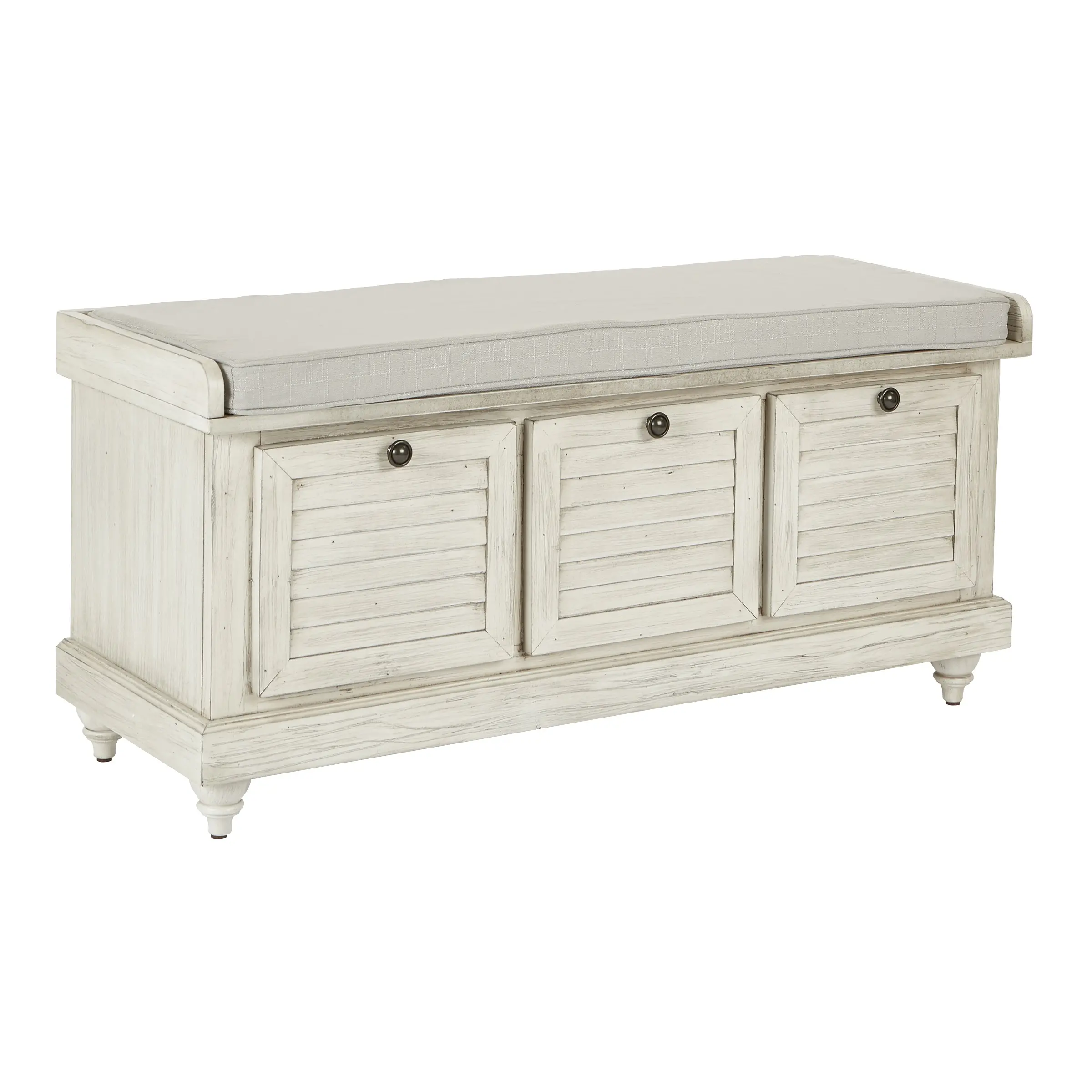 Dover Whitewash Storage Bench-1