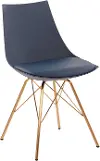 Oakley Navy Blue Faux Leather Desk Chair