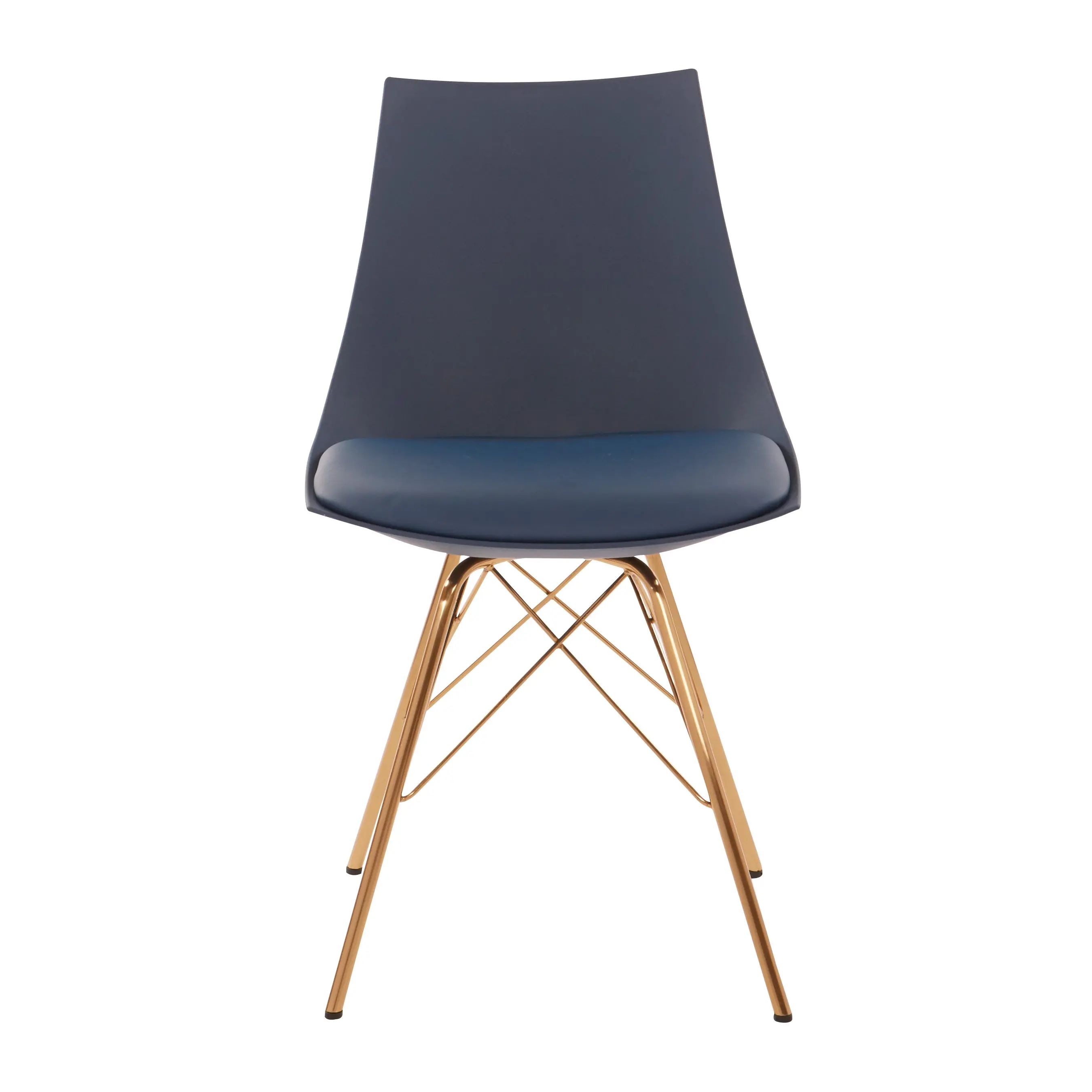 Oakley Navy Blue Faux Leather Desk Chair-3