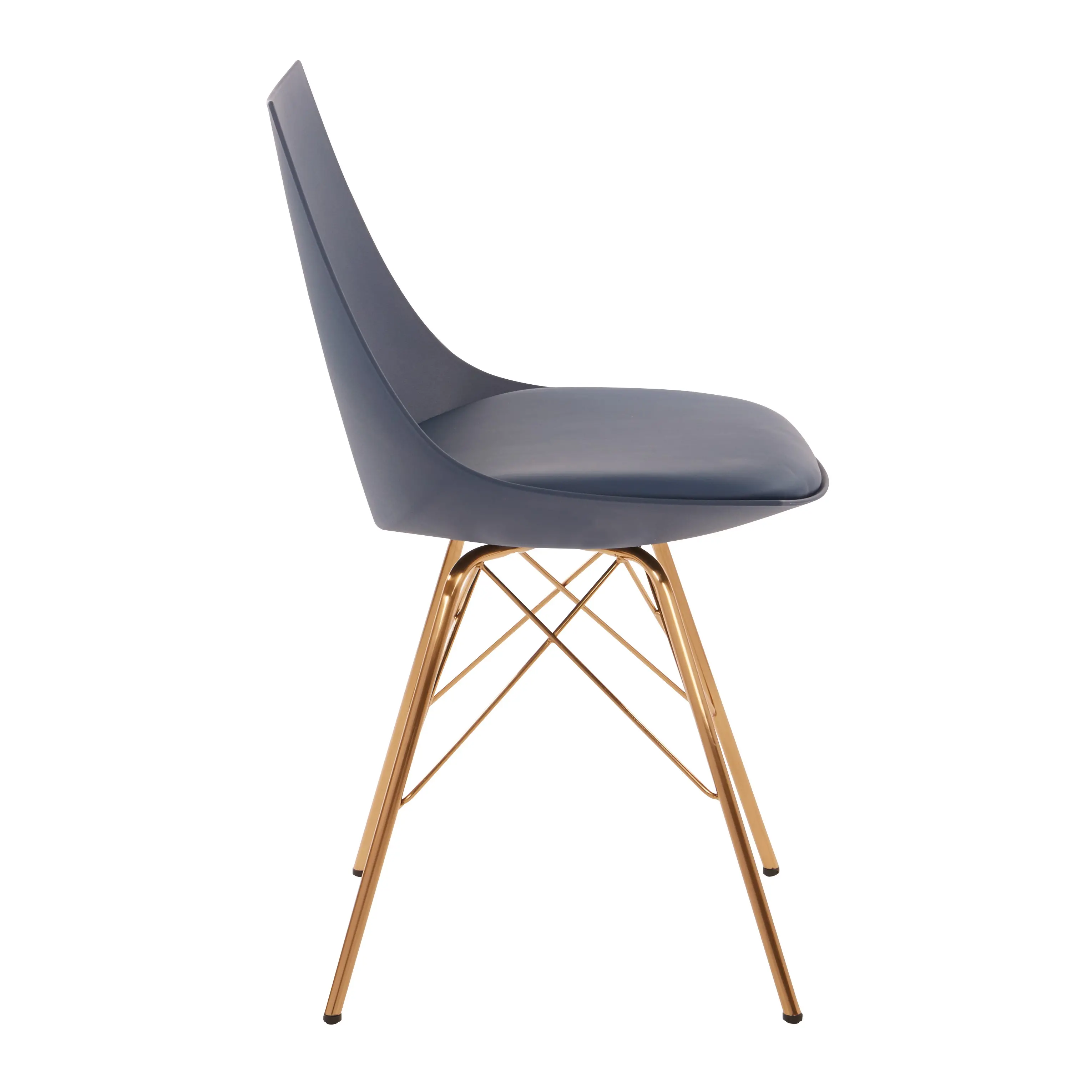 Oakley Navy Blue Faux Leather Desk Chair-5
