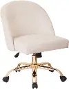 Mid Back Cream and Gold Office Chair