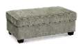 Marinette Gray Storage Ottoman