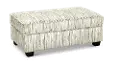 Marinette Cream and Multi Color Storage Ottoman