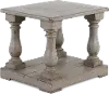 Ivan Weathered Gray Traditional End Table