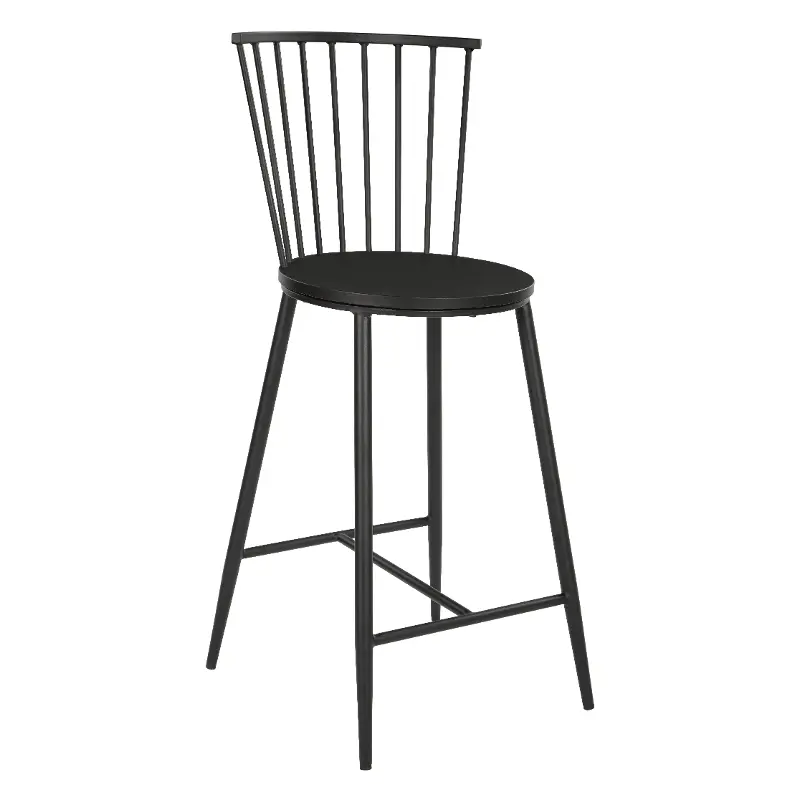 Bryce Black Metal Counter Stool