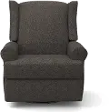 Logan Charcoal Gray Power Swivel Glider Recliner