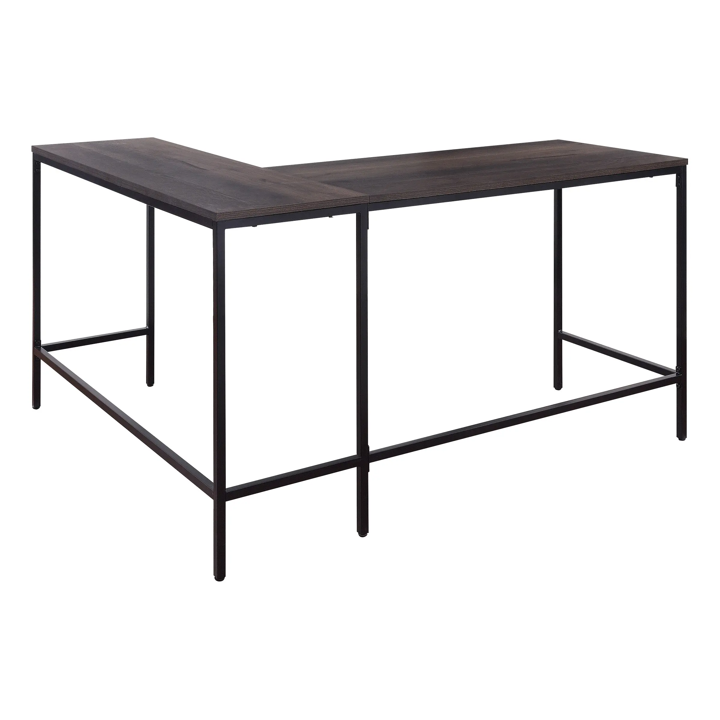 Contempo Dark Brown L-Shaped Desk-4