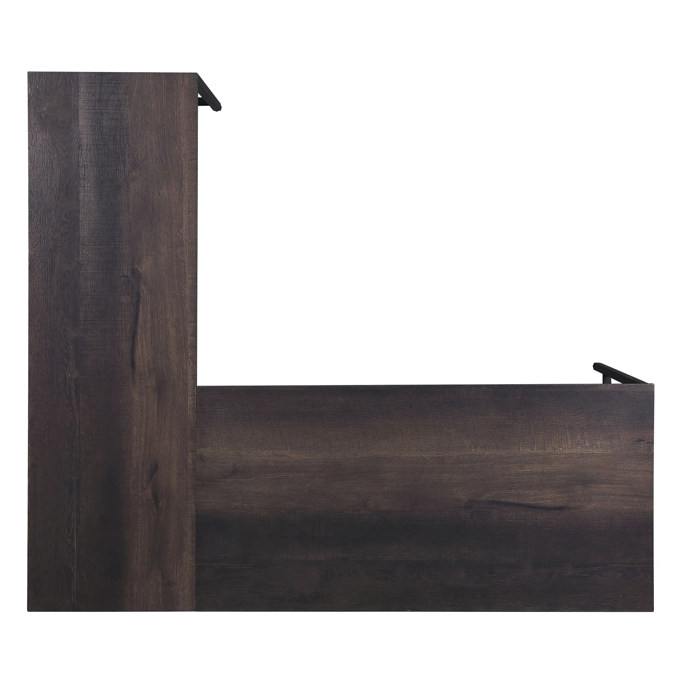 Contempo Dark Brown L-Shaped Desk-5