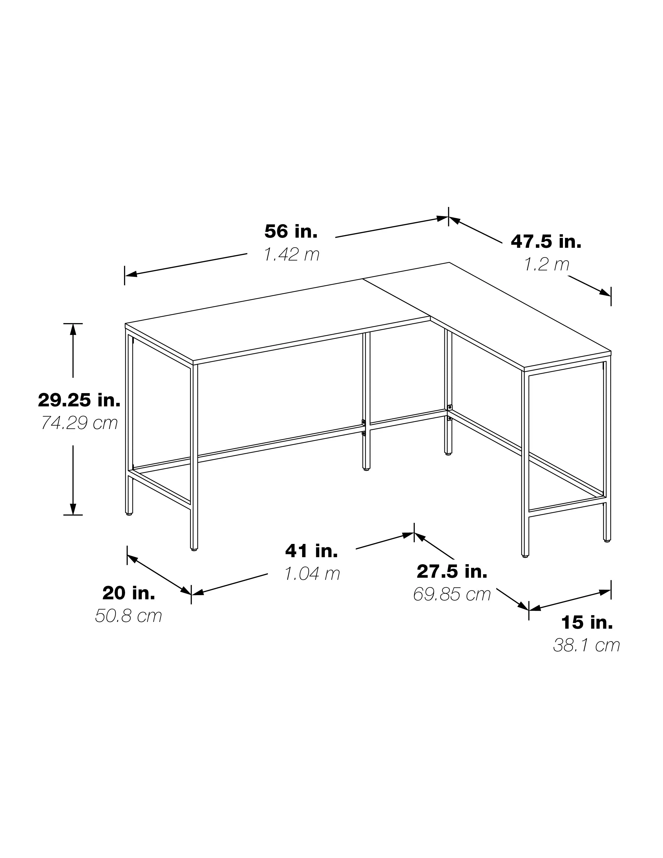 Contempo Dark Brown L-Shaped Desk-8