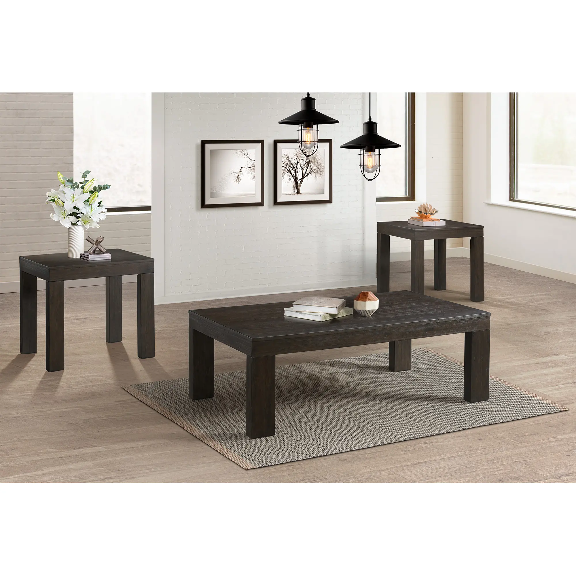 Grady Dark Brown End Table with Built-in Outlets-2