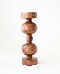 9 Red Mango Wood Candle Holder