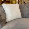 Chinchilla Off White Faux Fur Throw Pillow