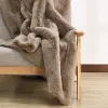 Chinchilla Mocha Brown Faux Fur Throw Blanket