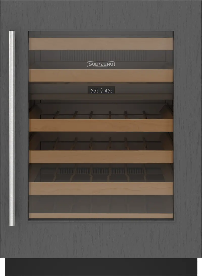 Sub-Zero Under Counter Wine Cooler - Panel Ready, Right Hinge, High Altitude Glass