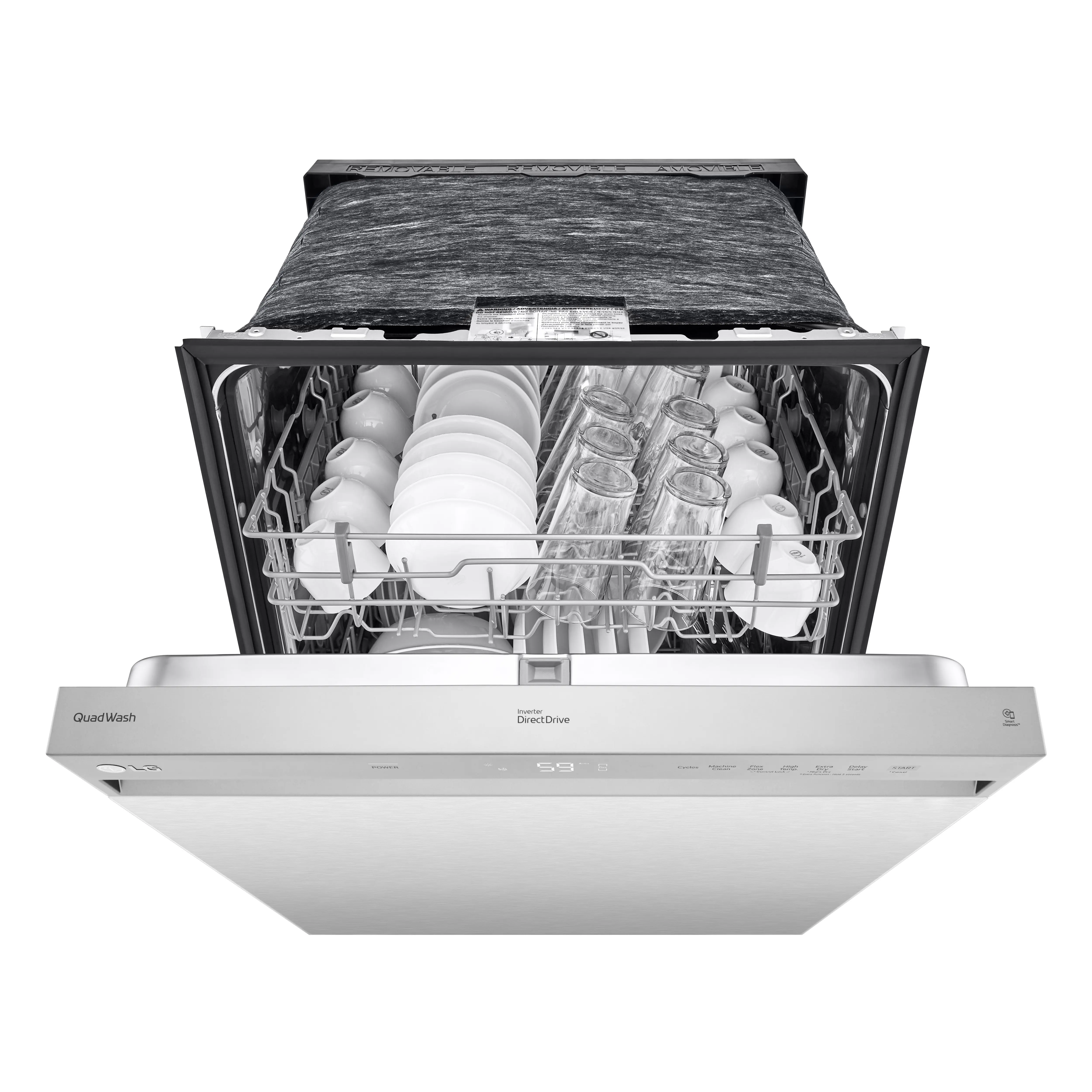 LDFN3432T LG Front Control Dishwasher - Stainless Steel-4