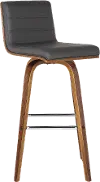 LCVIBAGRWA26 Vienna Gray and Brown Swivel Counter Height Stool