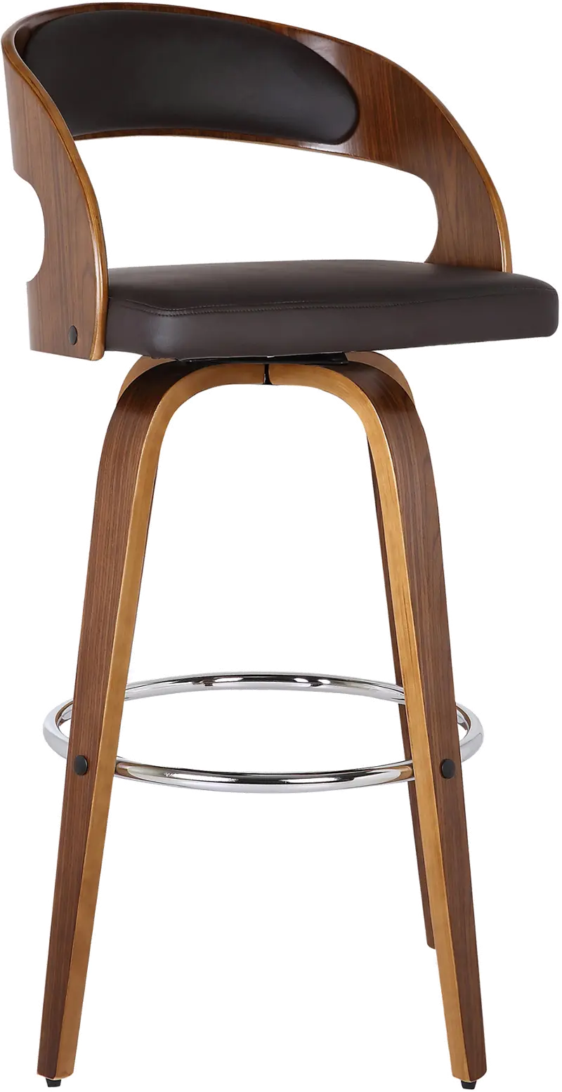 Shelly Walnut Brown Bar Stool